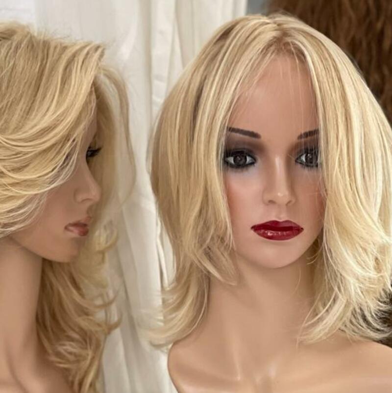 Custom Human Hair Hand Tied Form Fitted to Client.  Color Highlights to Spec.  Medical wig cranial prosthesis